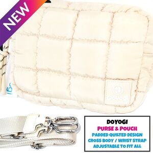 DoYogi Quilted Crossbody Bag & Pouch IVORY